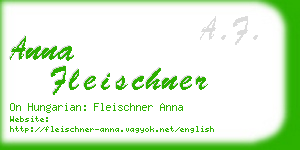 anna fleischner business card
